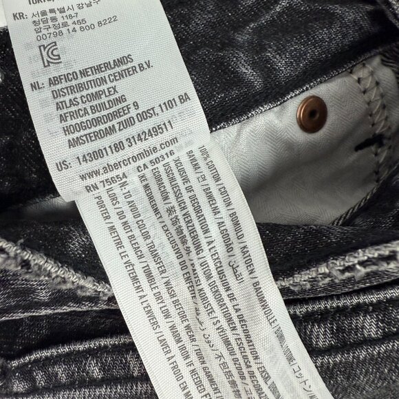 Abercrombie & Fitch Zoe Natural Rise Vintage A-Line Skirt Faded Black Size 27 4 - Picture 9 of 9